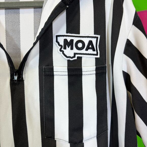 SMIT TEEZ Black and White Striped Shirt Referee Uniform. Size XL. Excellent cond - Picture 3 of 6